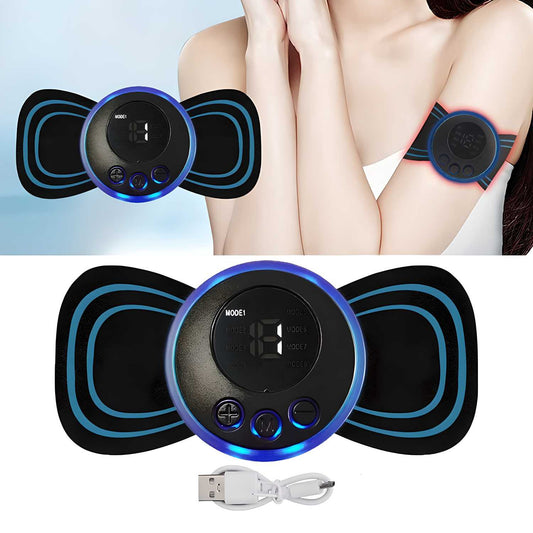 Rechargeable Mini Electric Massager – 8 Modes, 19 Levels for Pain Relief