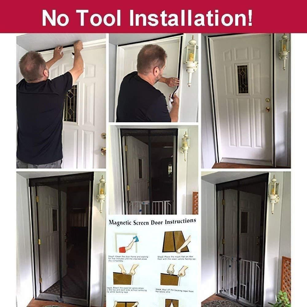 Magnetic Mesh Door Curtain – Anti-Mosquito, Foldable