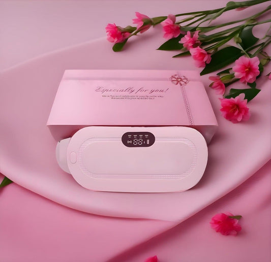 Menstrual Heating Pad with Massage | Fast Period Pain Relief Belt for Women | 3 Heat Modes, Rechargeable & Portable Cramp Relief